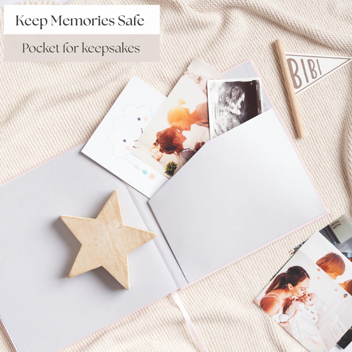Baby Memory Book - Photo Journal for Boys or Girls | From Birth to Age 5 | New Baby Gift, Milestone Tracker, Scrapbook, Newborn Photo Album