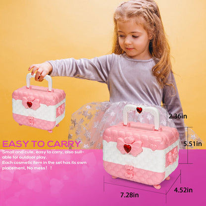 EVACOK Kids Makeup Sets For Girls - Children Makeup Sets For Girls Washable Make Up Set, Childrens Princess Play Games Toys Presents, Little Girl Birthday Gifts Set For Age4-12 Year Old (EVACOK-11)