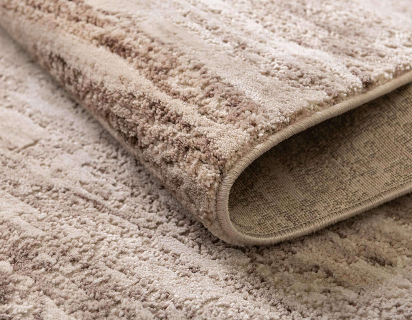 Unique Loom Oasis Collection Area Rug - Water (8' x 10' Oval, Brown/ Beige)