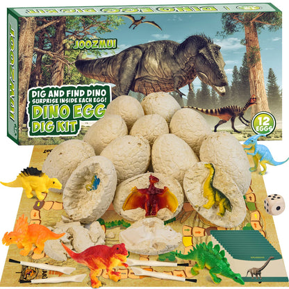 Joozmui Dinosaur Toys for Boys, Fossil Digging Kit for Kids Dinosaur Egg Toys 3-10 Year Old Boy Gifts Boys Toy Age 3-8 Toy Figure Gifts for 3-11 Year Old
