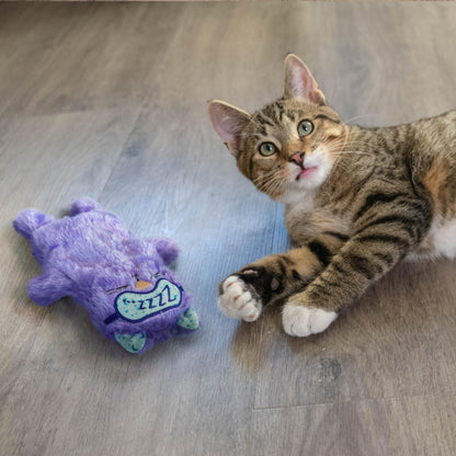 Catstages Purr Pillow Kitty Calming Cat Toy with Touch-Activated Purring and Soft Plush, Purple - Helps Reduce Stress & Provide Anxiety Relief for Cats, X-Large