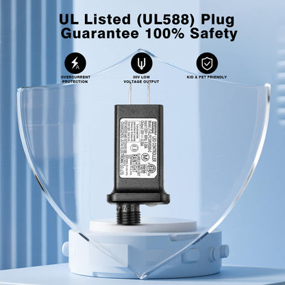 BlcTec Halloween Lights 300 LED 108FT Halloween String Lights with 8 Modes, UL Certified, Connectable, Waterproof, Timer for Outdoor Indoor Yard, Porch, Trees, Haunted House Decorations, Orange Purple