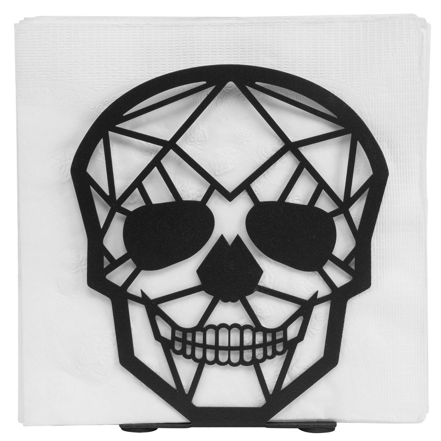 MyGift Modern Brass Tone Metal Wire Commercial Wall Mounted or Tabletop Paper Folded Towel Holder Dispenser Rack (Halloween-Black)