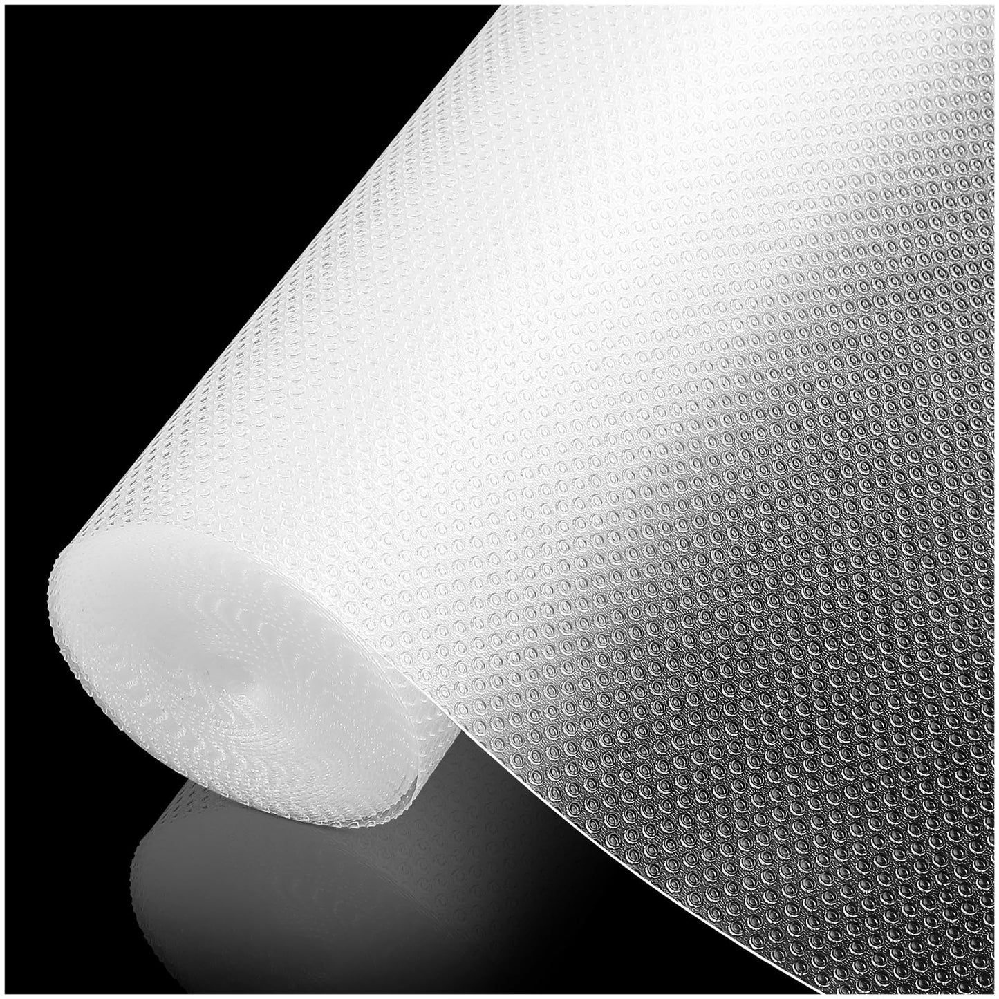 ALIUNI 100% EVA Shelf Liner for Kitchen Cabinet, 12" x 240" Drawer Liners Non Adhesive Non Slip Waterproof Plastic Paper, Dresser Pantry Bathroom Refrigerator Protector, Clear