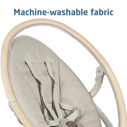 Maxi-Cosi Cassia Baby Swings for Infants: Smart Portable Baby Swing with Music, Lightweight & Foldable Baby Swing, 360 Rotation Infant Swing, Classic Oat