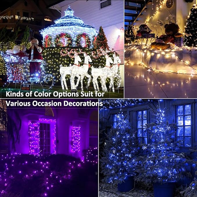 BrizLabs RGBW Christmas Lights, 98.5FT 300 LED Color Changing String Lights with Remote, Warm White Christmas Light, Twinkle Mini Light Dimmable Xmas Tree Light for Indoor Outdoor Xmas Halloween Party
