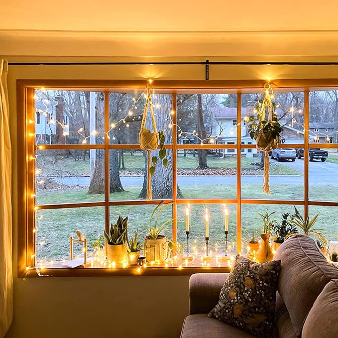 JMEXSUSS 400 LED Christmas Lights Indoor Outdoor, 132 ft Warm White String Lights Plug in with Remote, 8 Modes Twinkle Christmas Tree Lights for Bedroom Outside Garden Patio Home Party Xmas Tree Decor