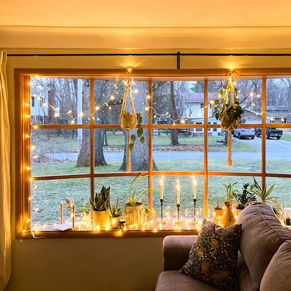 JMEXSUSS Connectable Warm White String Lights Indoor Bedroom, 8 Modes Christmas String Light Plug in Classroom Lights, 33ft 100 LED Fairy Twinkle Light Outdoor for Classroom Christmas Tree Decor