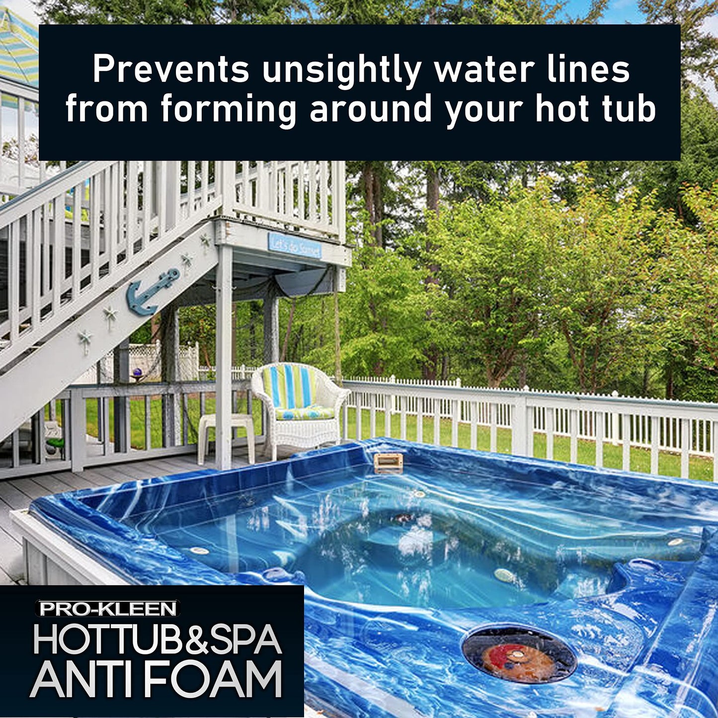 Pro-Kleen Hot Tub & Spa Anti Foam 1L - Defoams Hot Tubs & Spas - Suitable for all Hot Tubs & Spas - Easy To Use