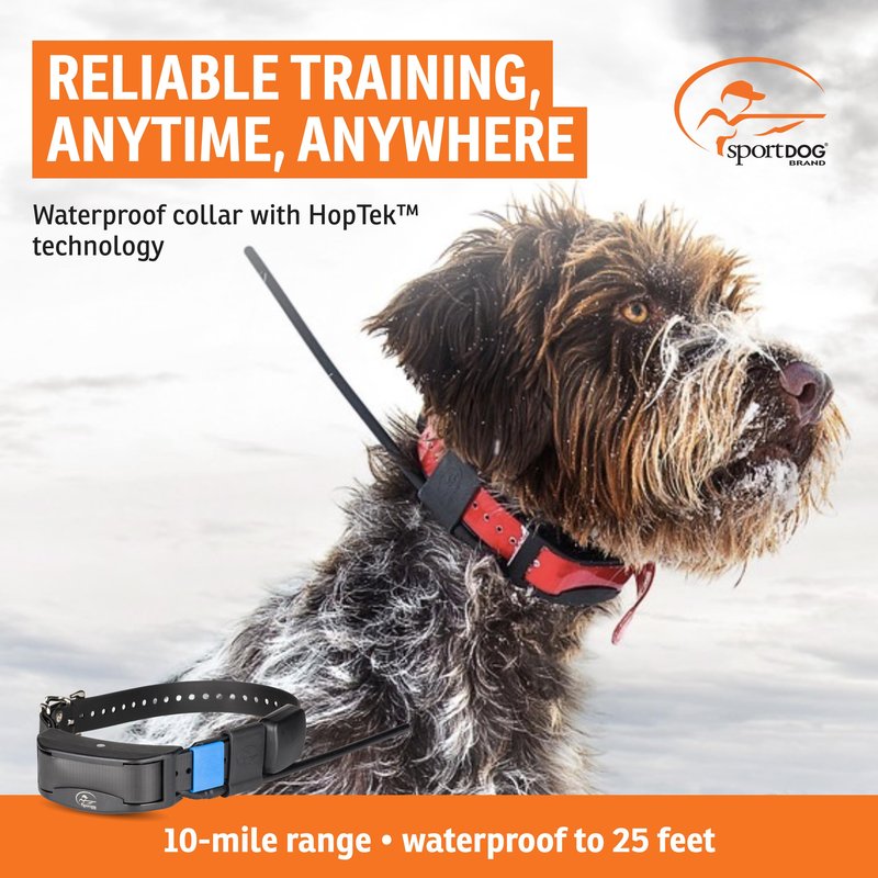 SportDOG TEK Series 2.0 GPS Tracking System Add-A-Dog Collar - Waterproof Receiver Collar with Multiple Correction Modes - Rechargeable with Long-Lasting Battery