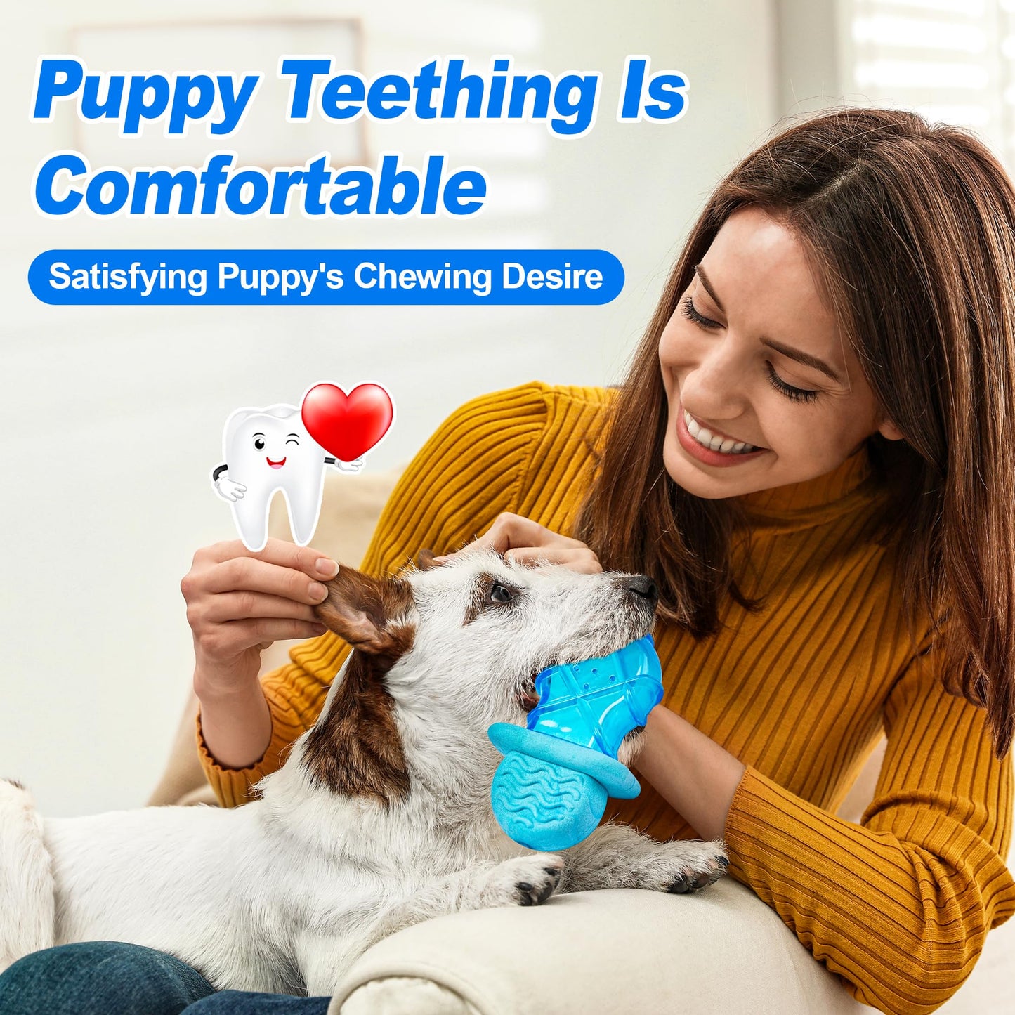 ADDPETS 3 Pack Puppy Teething Toys Freezables Relieve Teething Pain and Itching,Large Capacity Frozen Puppy Toys for Teething with Long Lasting Freezing Effects.Fillable Puppy Teething Rings