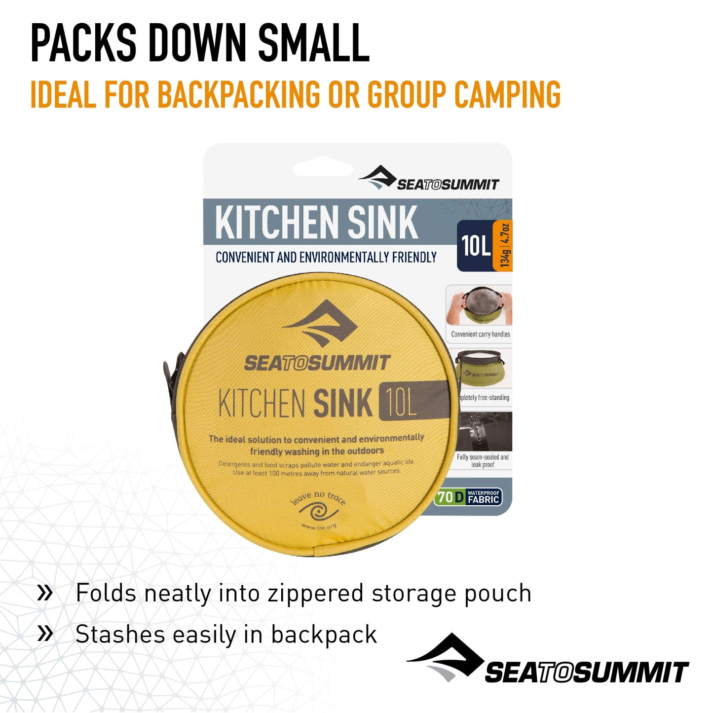 Sea to Summit Collapsible Kitchen Sink, 5 Liter
