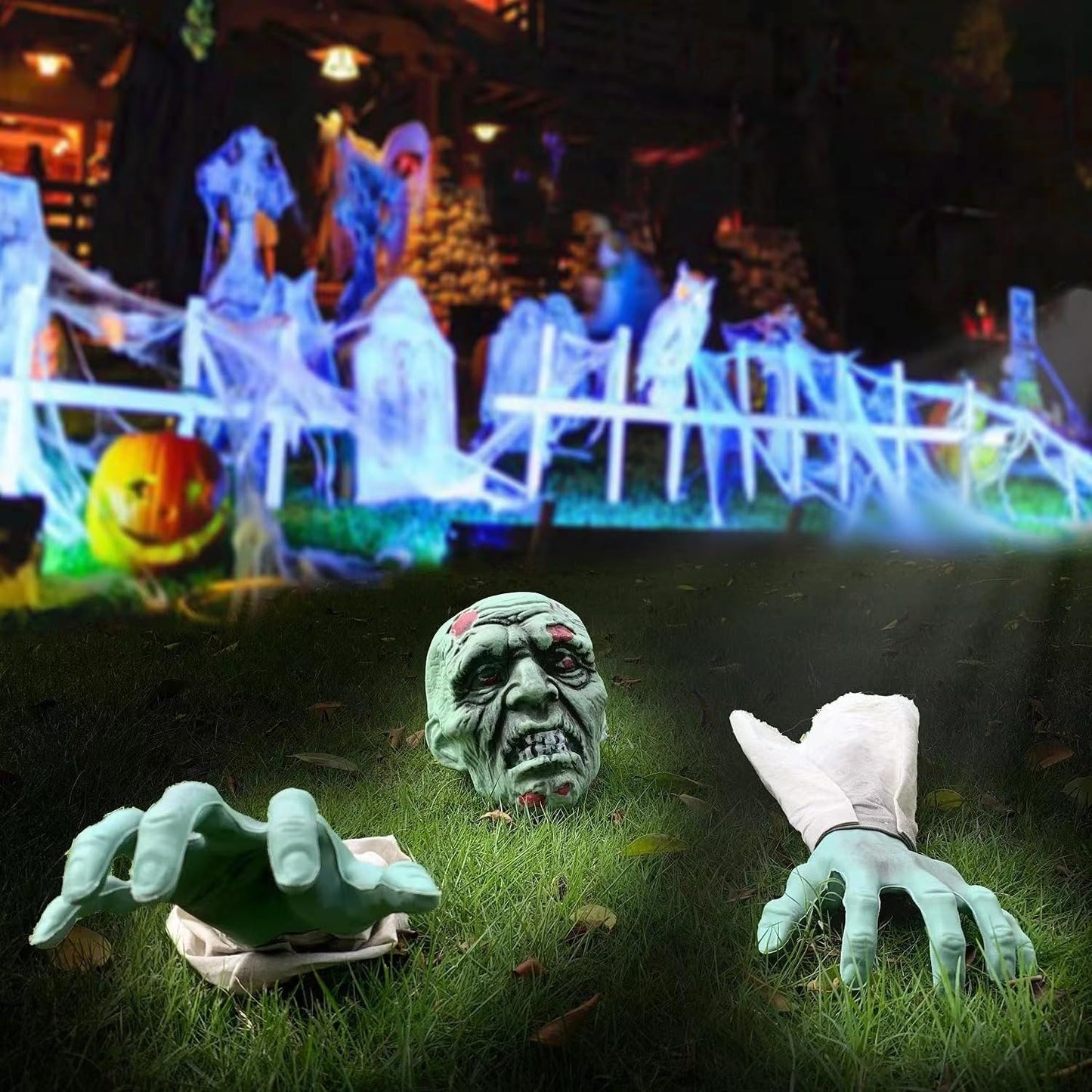 LZGSHF Realistic Zombie Garden Stakes Halloween Decorations Outdoor Yard Stakes Outside House Lawn Patio Party Graveyard Scenes Halloween Decor