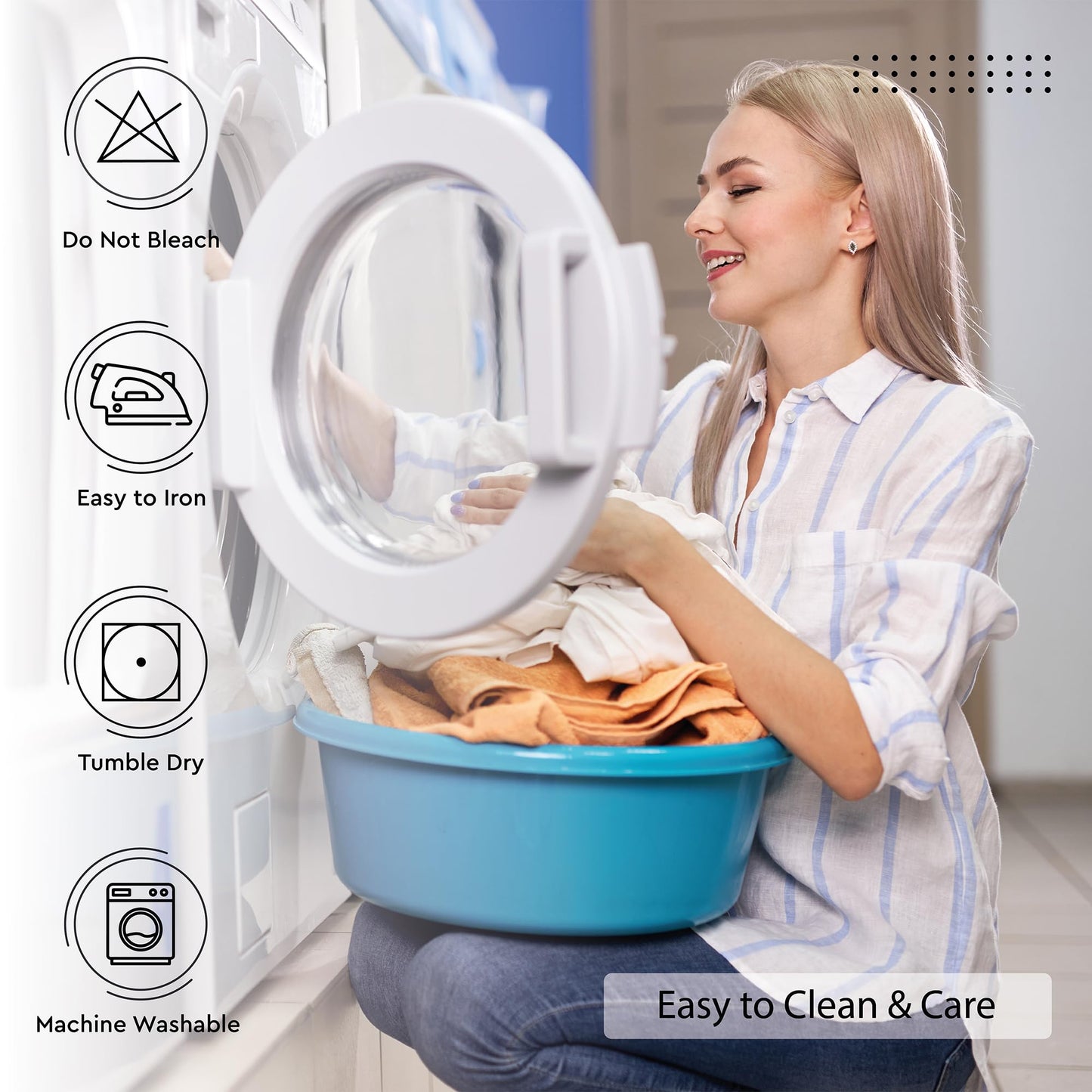 Encasa XO White Cloth Napkins Set of 4, 17"x17" | Cotton Hemstitched Design Dinner Napkins | Washable & Reusable Table Napkins for Holiday Dinners, Party, Wedding & Everyday Dining