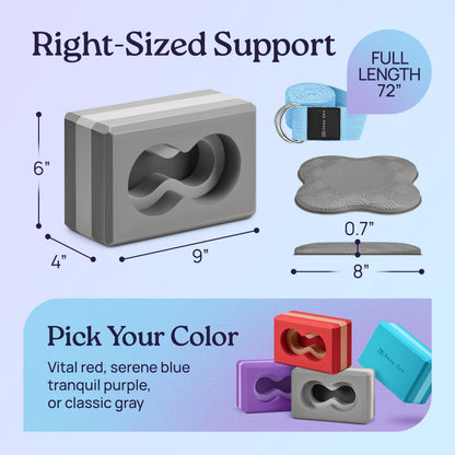 Deep-Zen® Yoga Blocks Wrist Support; Yoga Blocks 2 Pack with Knee Pads and Strap to Put Less Weight on Wrists; Durable, Versatile Yoga Brick Exercise Block Set, Blocks Yoga