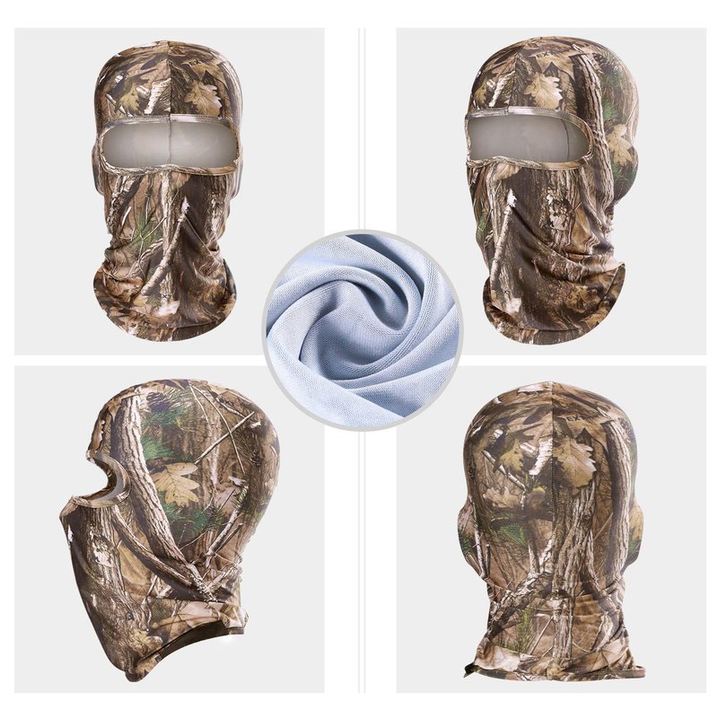 WTACTFUL Camouflage Face Mask, Camo Balaclava Face Mask for Turkey Hunting Hunter 2pcs