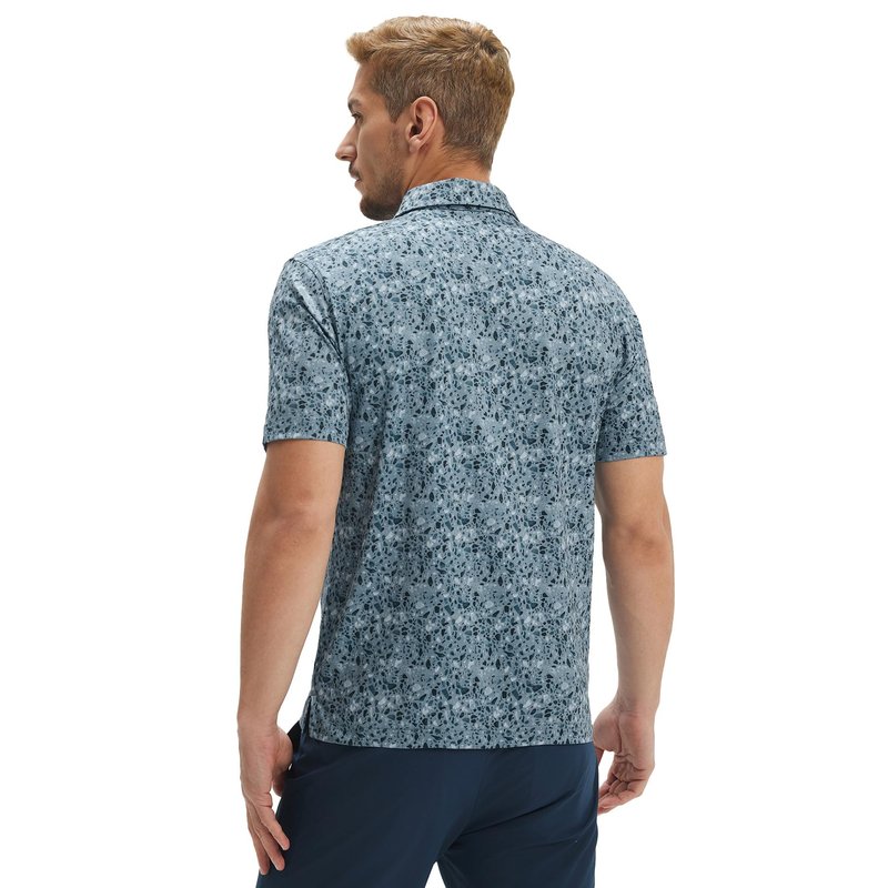 M MAELREG Polo Shirts for Men Quick Dry Fit Short Sleeve Performance Moisture Wicking Print Men’s Golf Shirts