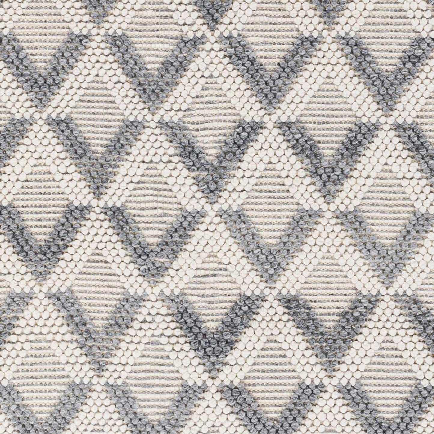 Hauteloom Maik Recycled Material Area Rug - Geometric Triangle Diamond Chevron Textured - Bohemian Transitional Modern Contemporary Scandinavian - Beige, Cream, Gray, Ivory, Neutral - 5' x 7'6"