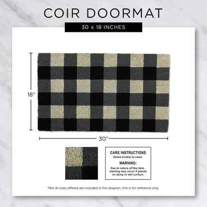 DII Natural Coir Geometric Modern Outdoor Door Mat, Front Porch Décor, 17x29, Harlequin