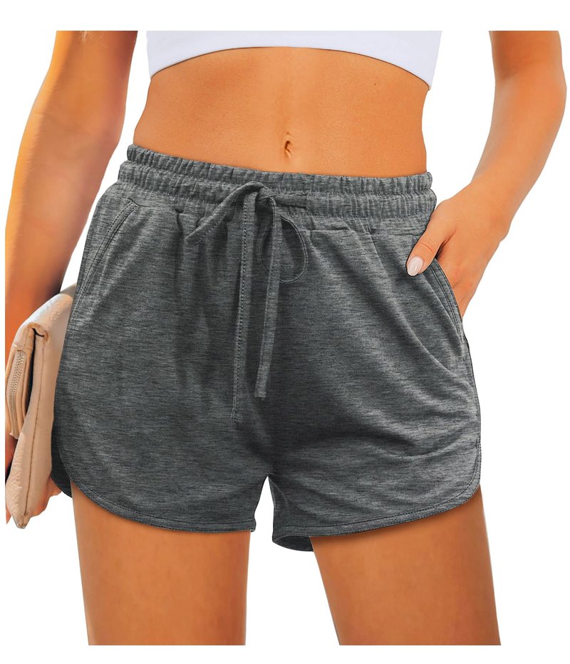 Aloodor Workout Shorts for Women Casual Summer Lounge Pajama Shorts M