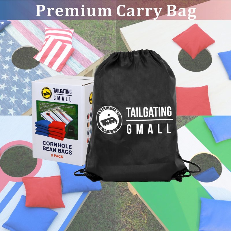 Tailgating Gmall Cornhole Bags Set of 8 Regulation Professional Corn Hole Bean Bags Weather Resistant for Tossing Adults Yard Game (8, Black&White)