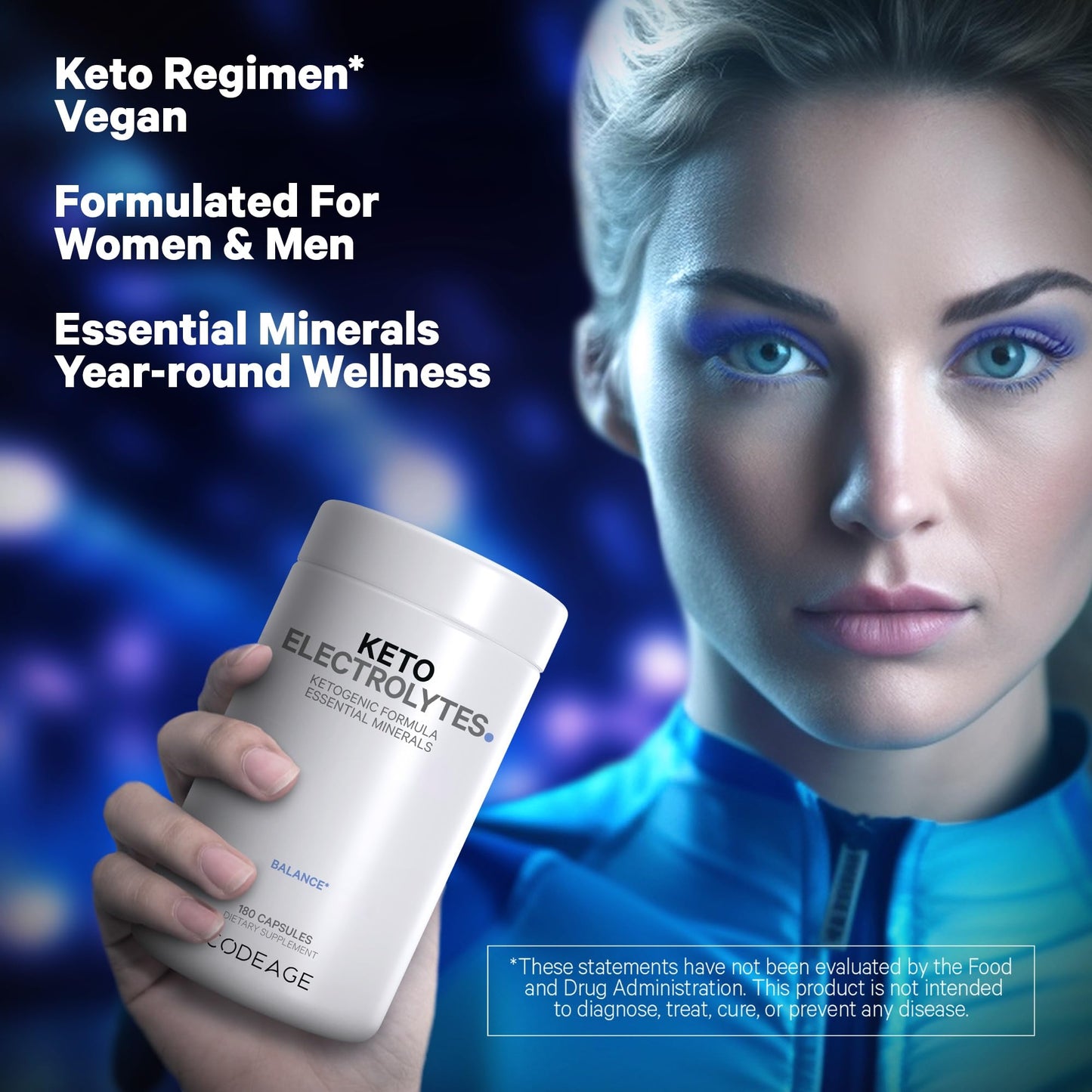 Keto Electrolytes Supplement – Vegan Electrolyte Tablets w Magnesium, Potassium, Calcium & Salt - Electrolyte Powder Salt Pills & Drink Hydration Supplements – Non-GMO, Keto Diet -180 Capsules