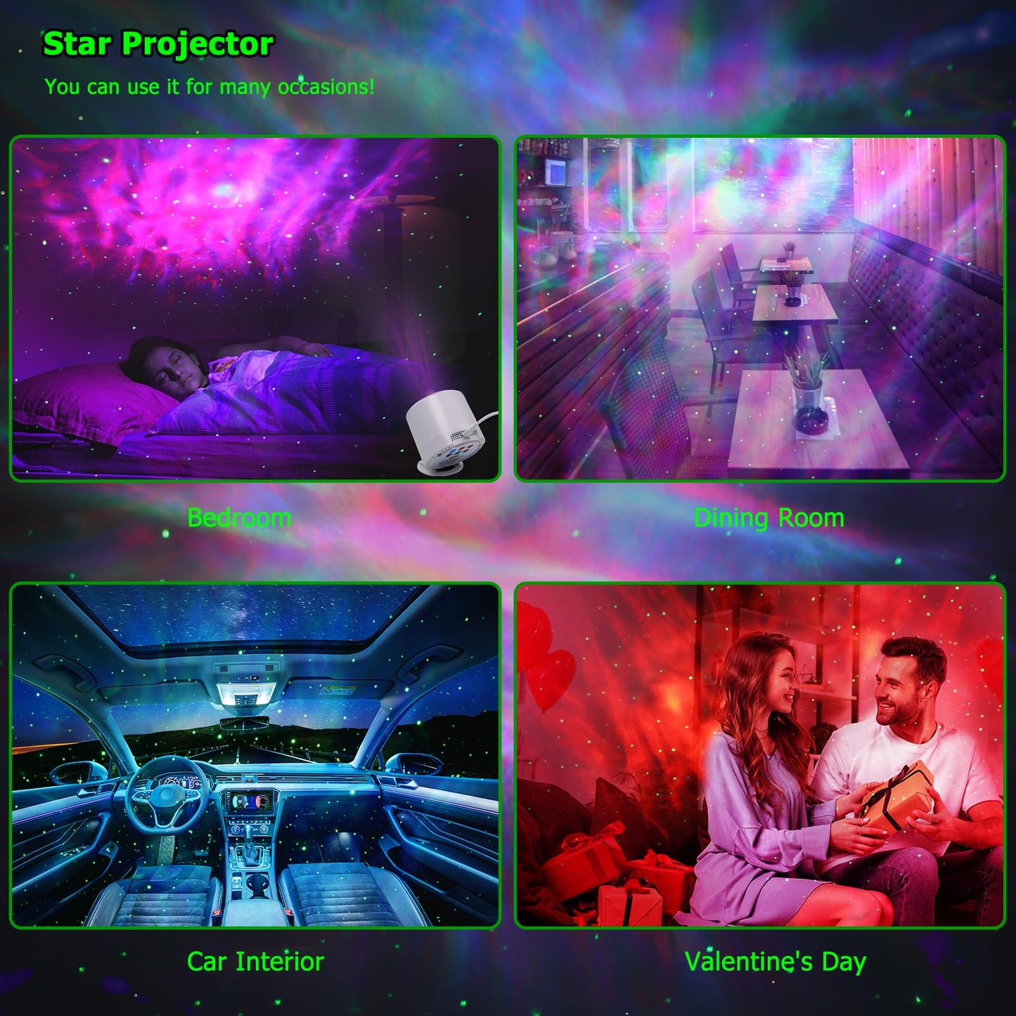 HERHOTER Galaxy Projector,Star Projector with Timer and Remote Control for Adults Bedroom Decoration, Party,Star Night Light