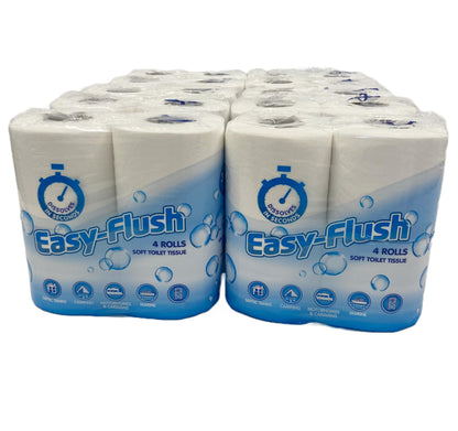 Easy Flush Soft Toilet Roll | Septic Tanks, Camping, Motorhome, caravans, Portable Toilets | 2ply | No Blocked drains | Quick Dissolve (40)