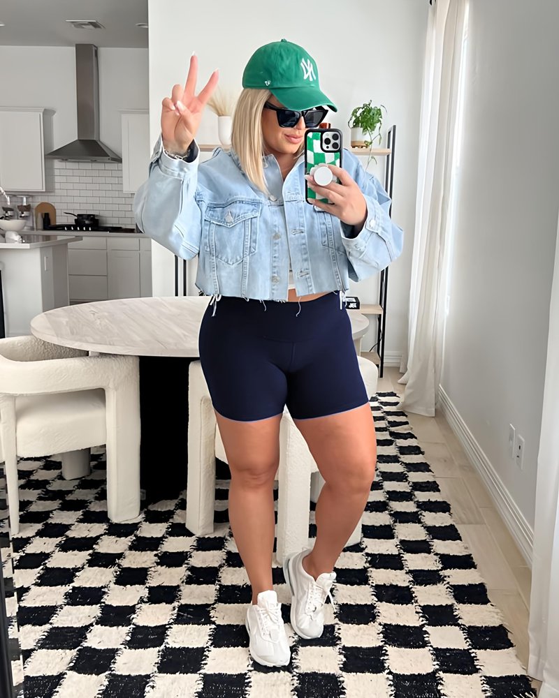 FULLSOFT High Waisted Biker Shorts for Women-5" Tummy Control Fitness Athletic Workout Running Yoga Gym Soft Shorts (Navy Blue 2X-Large-3X-Large)