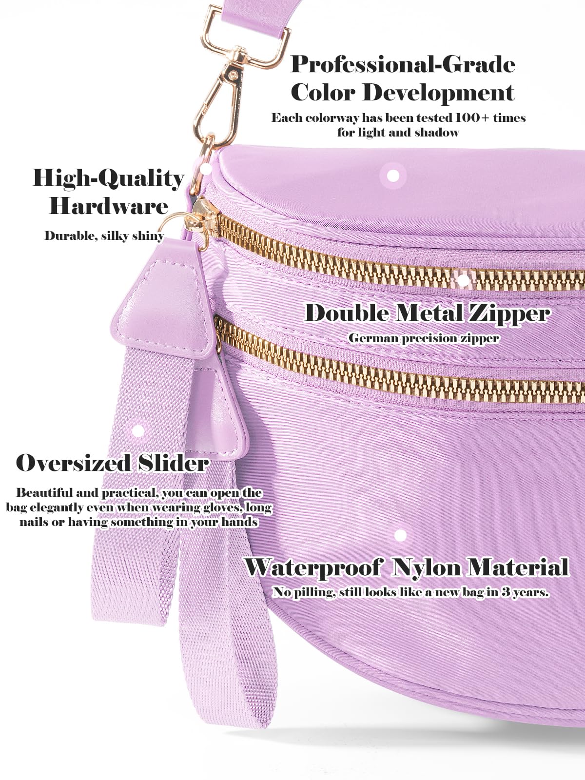 Pure Colour Crossbody Bag Bum Bag for Women,Spacious Purse Fanny Packs Belt Bag,Oversized Bum Bag (Colour Bum Bag-Beige)
