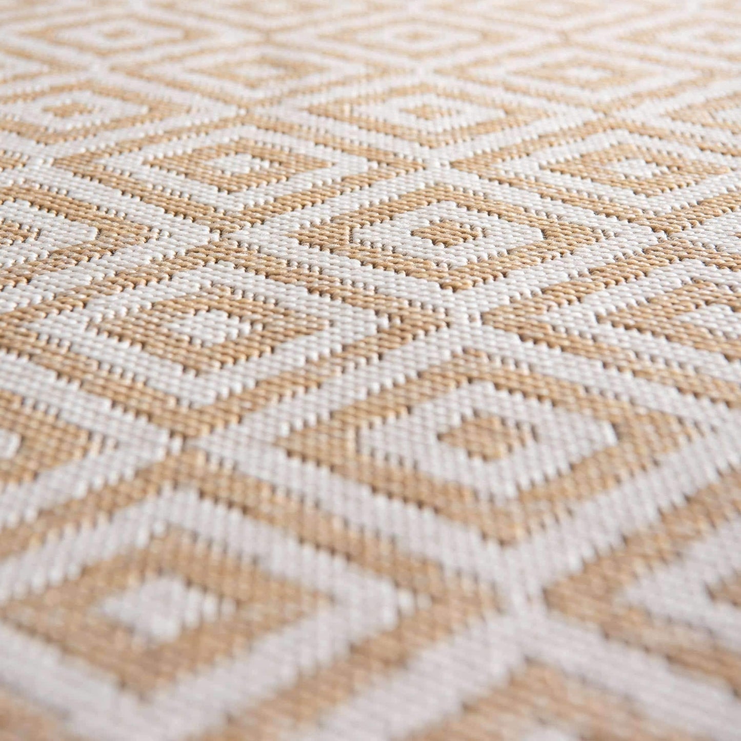 Unique Loom Outdoor Collection Area Rug - Costa Rica (5' 3' x 8' Oval, Beige/ Cream)
