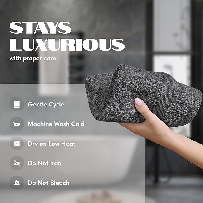 White Classic Gray Hand Towels for Bathroom Cotton Hand Towel Bulk for Gym