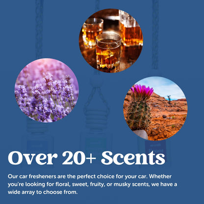 CANDECraftCo Car Air Hanging Fragrance Oil, Car Auto Freshener for Essential Oils, Scents Fragrance Aromatherapy Automobile Diffuser, Long Lasting (Fresh Linen)