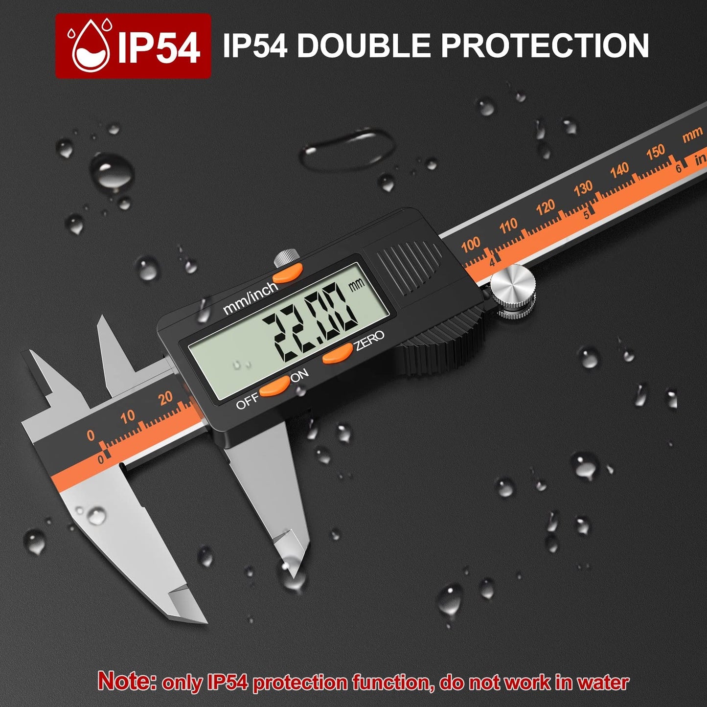 Digital Vernier Caliper, Preciva 150mm Electronic Micrometer Calipers, Measuring Tools Gauge with Mm/Inch Conversion High Precision