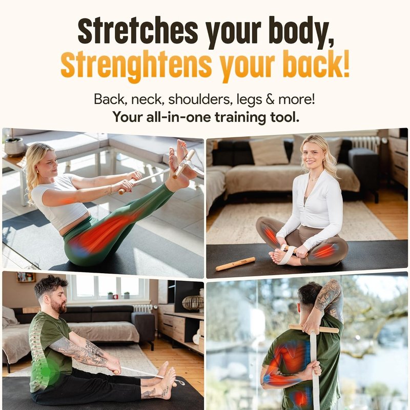 FlexBuddy® Stretching Tool - 2-in-1 Flexibility Trainer for Pain Relief | Compact Mobility Aid for Home & Gym