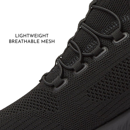 Avia Air Slip On Shoes for Women - Casual Comfortable Athletic Tennis Walking Sneakers for Women with Memory Foam - Black/Black, 9 Wide