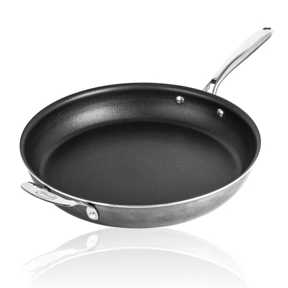 Granitestone 14 Inch Pan for Cooking, Family Sized Large Non Stick Frying Pans Nonstick Frying Pan Skillet for Eggs, Omelette, with Helper Handle, PFOA PFOS Free Oven & Dishwasher Safe