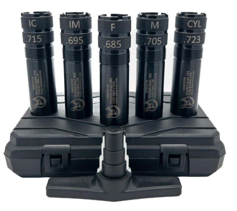 Winenton™ Extended Choke Tubes Set - BER/Ben Mobil Thread ONLY - 12Ga - 5 Pieces Choke Tubes with Wrench - Black
