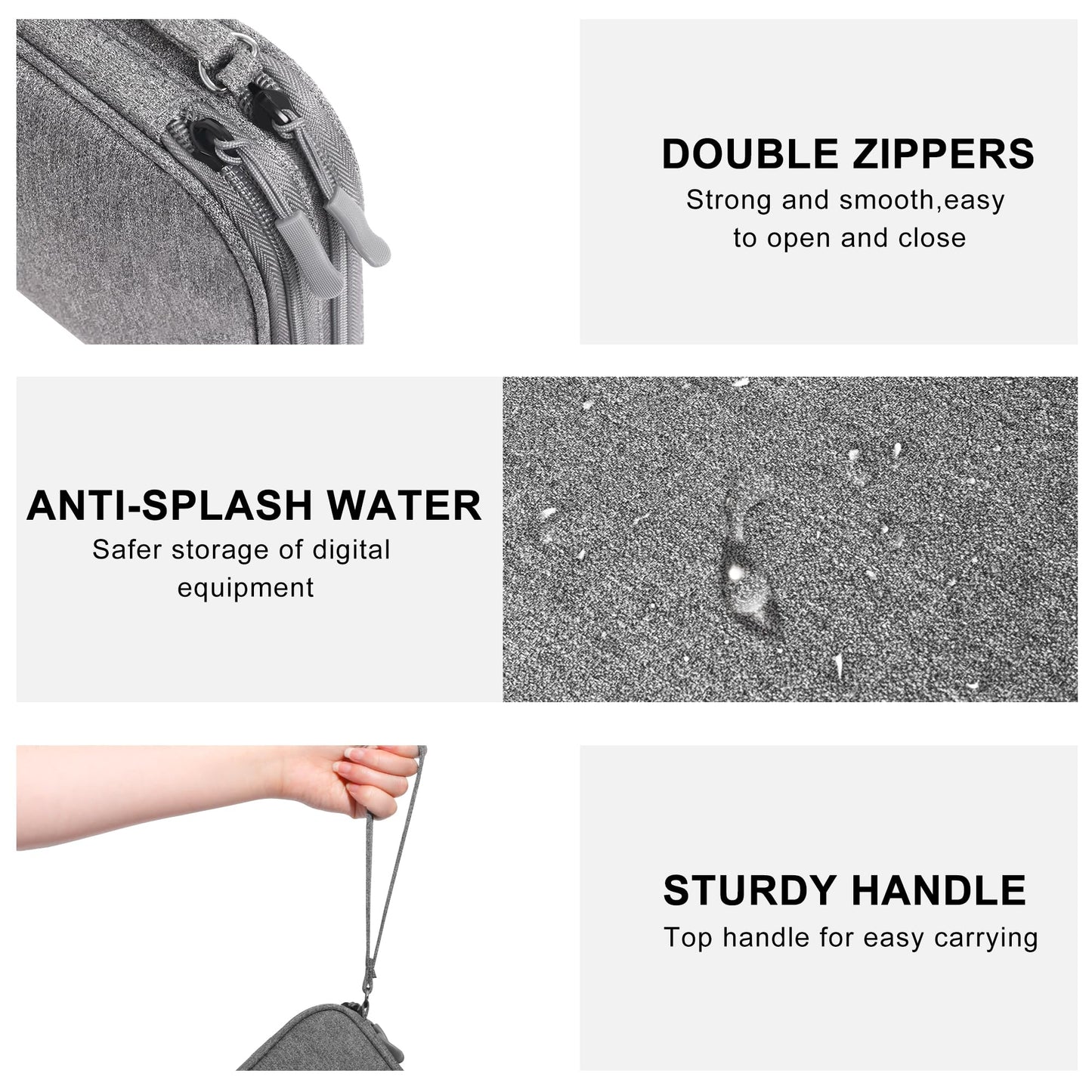 CILLA Electronics Organizer Travel, Travel Cord Organizer Case, Compact Electronics Accessories Bag for Cable, Cord, Charger, Phone