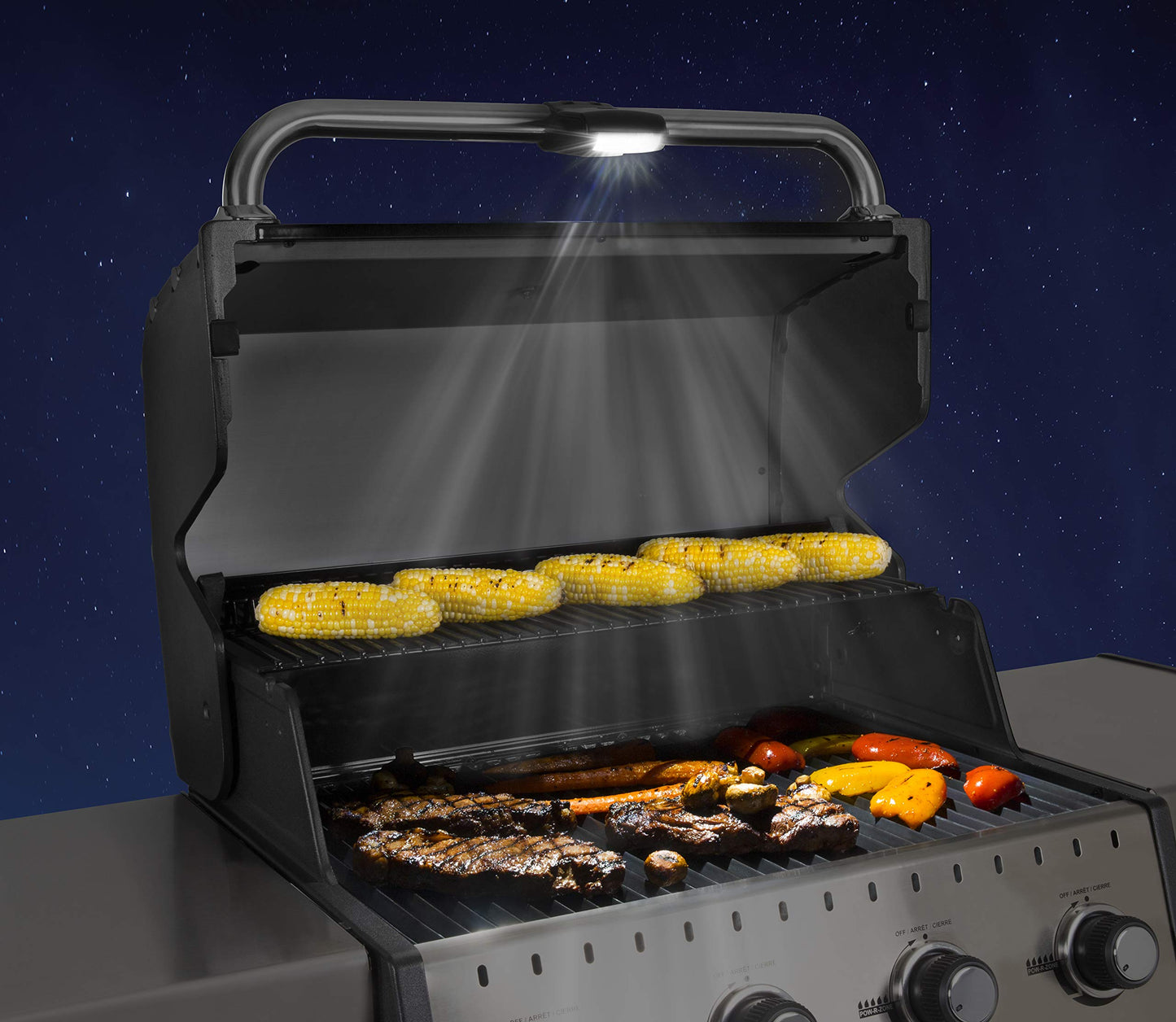 Broil King 60934 Handle-Mount Grill Light LED Barbecue Light, Black, Basic