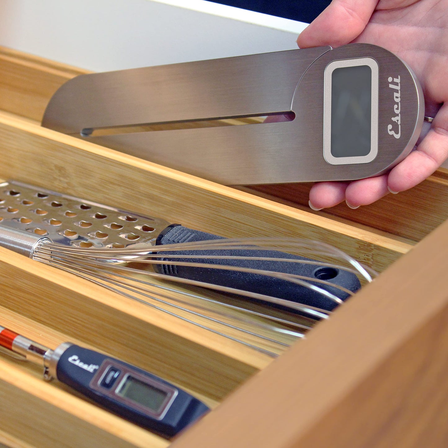 Escali F115 Compact Kitchen Scale, 11 lb/5 kg, Stainless Steel