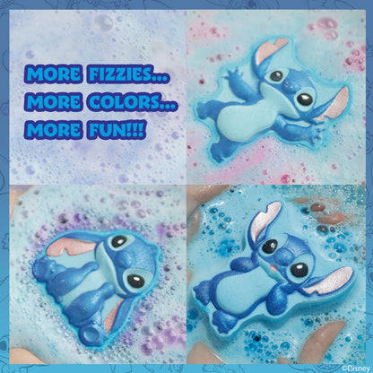 Stitch Bath Bombs for Kids, Fun Bright Rainbow Colors, Raspberry Scented for Kids, Ages 3+, by Townley Girl