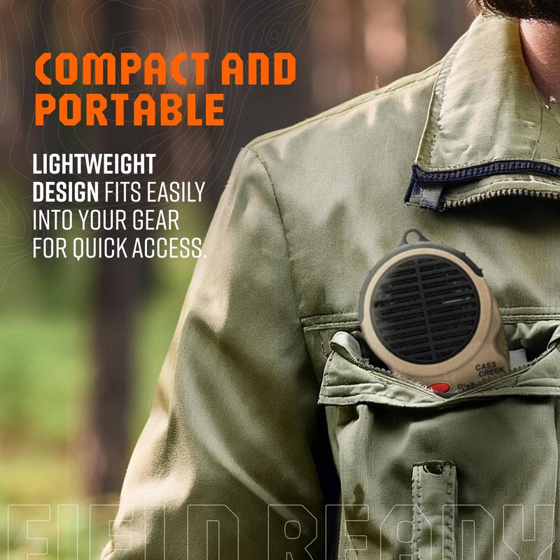 Cass Creek Ergo Electronic Predator Call, Coyote Call Device, Handheld Game Call with Authentic Animal Sounds, Compact Hunting Sound Caller