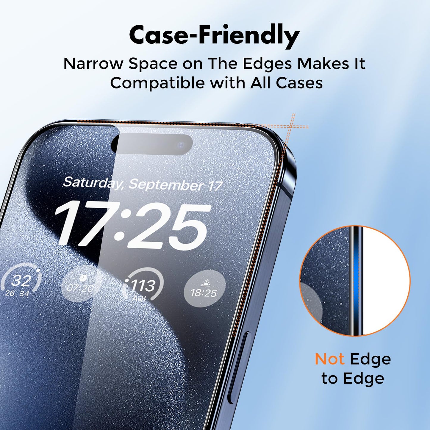 UNBREAKcable 2-Pack Screen Protector for iPhone 16e/13/13 Pro/14, Double Shatterproof Tempered Glass [Easy Installation] [9H Hardness] [99.99% HD] [Case Friendly] for Apple 13 Pro/13/14/16e 6.1 inch