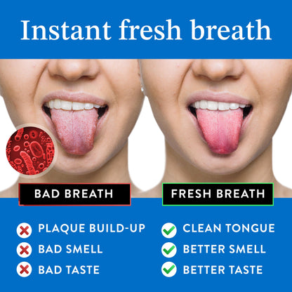 Mouthology Tongue Scraper for Adults (2 Pack), Reduce Bad Breath, Metal Tongue Scraper, Tongue Cleaner, Tongue Scraper, Stainless Steel Tongue Scraper, Tongue Cleaner for Adults, Tongue Scrubber