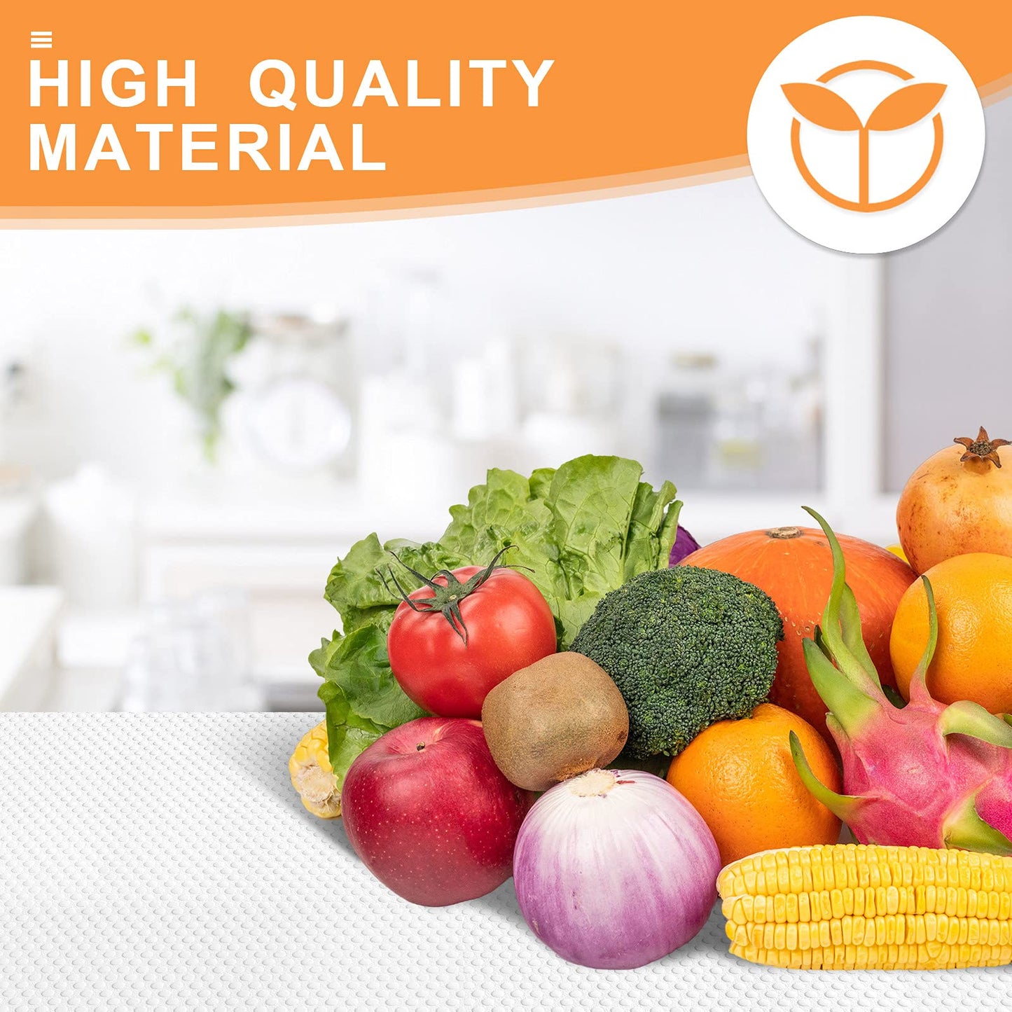 FLPMIX Shelf Liner for Kitchen Cabinets 14 inch Wide - Waterproof Cabinet Liner, Non-Adhesive, Easy to Cut Drawer Mat for Pantry Shelves, 14" X300 Inch White