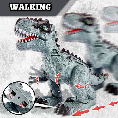 TOEY PLAY Dinosaur with Lights and Sounds, T-Rex Toys, Walking, Realistic Looking, Dinosaurs Gifts for Kids Boys Girls 3 4 5 6 Year Olds