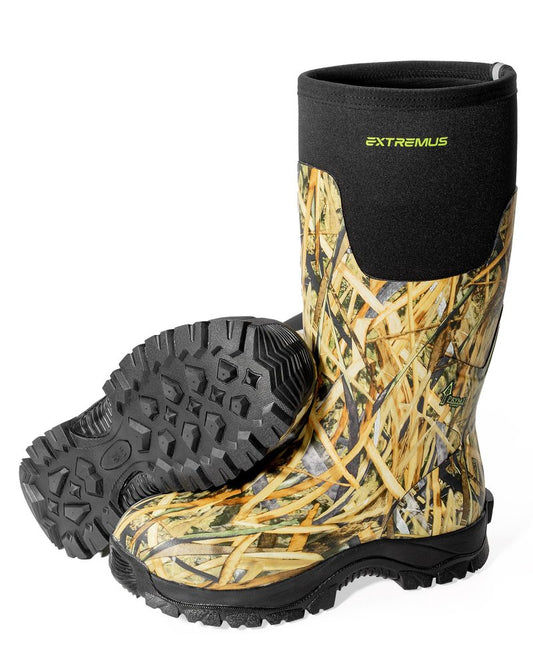 Extremus by KastKing MudRidge Hunting Boots, Men’s Waterproof Insulated Rubber Boots With 6mm Neoprene, All-terrain Anti-slip Sole, Warm Cold Weather Hunting, Fishing, and Farm Boots