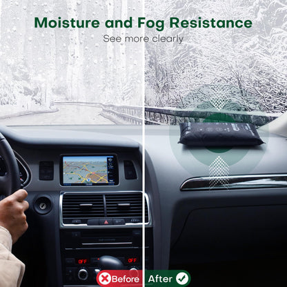 CONOPU Car Dehumidifier Bag Reusable, 1KG Moisture Absorber for Windscreen Covers Frost, Silica Gel Packets Includes Anti Slip Mat, Prevents Condensation and Mold, Ideal for Use in Home, Wardrobe, Car