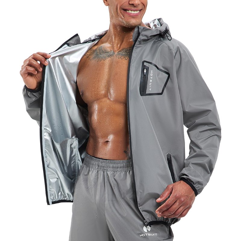 HOTSUIT Sauna Suit Men Non Rip Boxing Sweat Suits Exercise Workout Jacket Pants